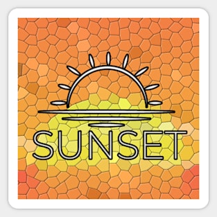 Sunset TV tiles Sticker